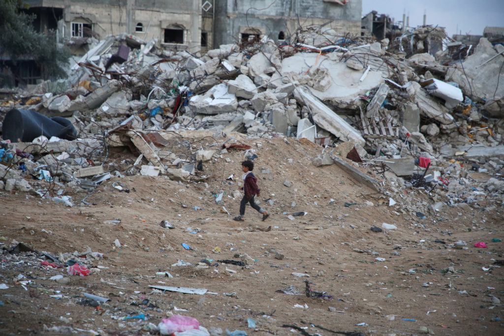 gaza strip after the israeli genocide of the palestinian people